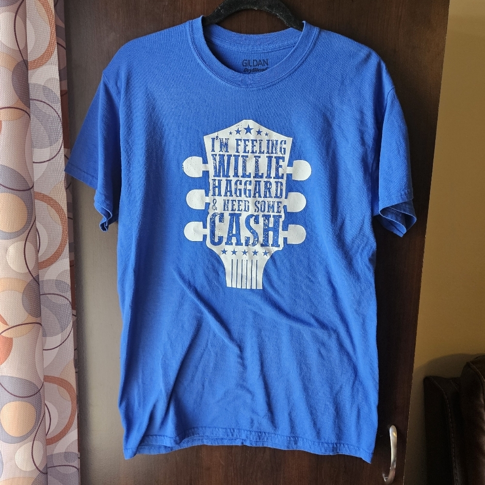 Gildan DryBlend Blue Tee With Country Music Design